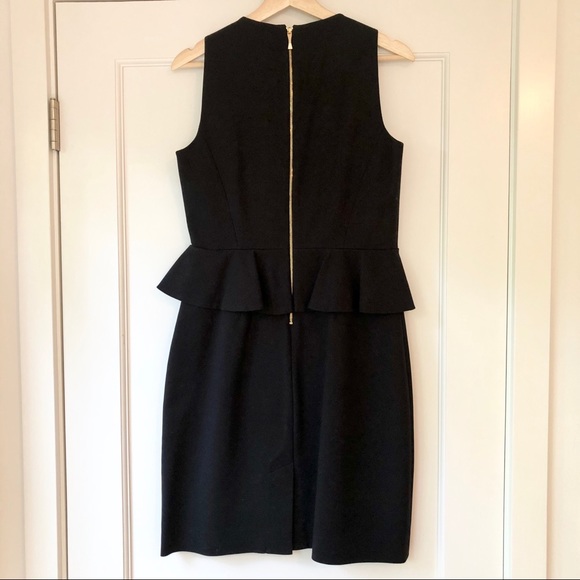 Kate Spade Black Peplum Sheath Dress Havana - Picture 4 of 8